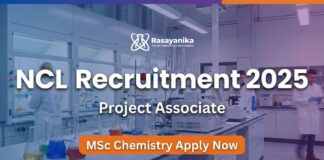 MSc Chemistry Jobs at NCL | Apply Now for Project Associate Role NCL Recruitment: Project Associate Jobs | MSc Chemistry Graduates Apply Now