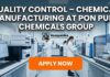 Quality Control Jobs at Pon Pure Chemicals Group | Chemistry Graduates Apply Now