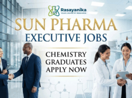 Executive – API R&D Career Opportunity at Sun Pharma – Chemistry Apply Executive Jobs at Sun Pharma | Chemistry Graduates Apply Now