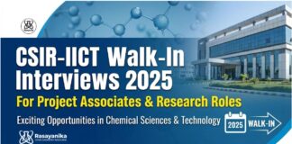 Research Jobs at CSIR-IICT | Chemistry Candidates Attend the Walk-In Interview 2025