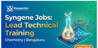 Syngene Jobs as Lead Technical Training | Chemistry Jobs in Bengaluru