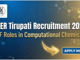 IISER Tirupati Recruitment 2025: JRF Roles in Computational Chemistry