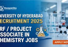 University of Hyderabad Recruitment 2025: JRF / Project Associate in Chemistry Jobs University of Hyderabad Recruitment 2025: JRF / Project Associate in Chemistry Jobs