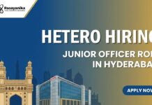 Chemistry Jobs at Hetero | Apply for Junior Officer Role in Hyderabad