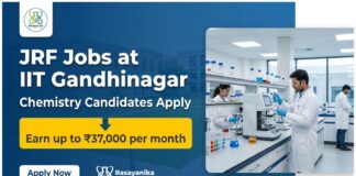 JRF Jobs at IIT Gandhinagar | MSc or BS-MS in Chemistry Candidates Apply