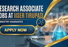 Research Associate Jobs at IISER Tirupati| Chemistry Grads Apply