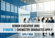 Senior Executive Jobs at Syngene | Chemistry Graduates Apply