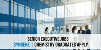 Senior Executive Jobs at Syngene | Chemistry Graduates Apply