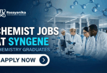Chemist Jobs at Syngene| Chemistry Graduates Apply Now