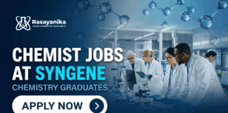 Chemist Jobs at Syngene| Chemistry Graduates Apply Now