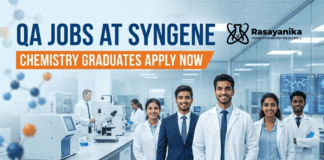 QA Jobs at Syngene | Chemistry Graduates Apply Now 