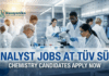 Analyst Jobs at TÜV SÜD | Chemistry Candidates Apply Now