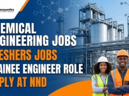 Chemical Engineering Jobs | Freshers Jobs | Apply for the Trainee Engineer Role at NND