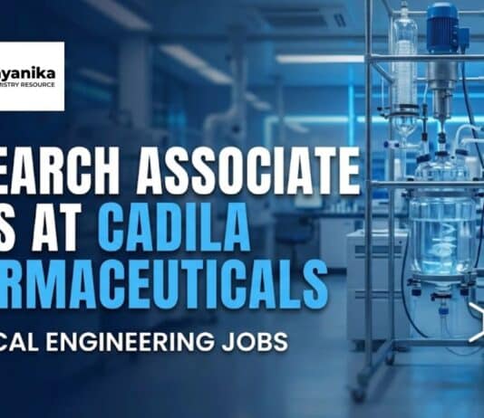 Research Associate Jobs at Cadila Pharmaceuticals | Chemical Engineering Jobs