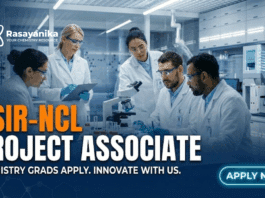 Project Associate Jobs at CSIR-NCL | Chemistry Grads Apply