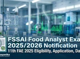 Food Analyst Exam 2026 Notification | Food Analyst 2025 | 11th FAE 2025 Notification | FSSAI Food Analyst Exam 2026 | Food Analyst Exam 2025 Notification