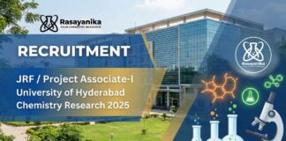 JRF Jobs at University of Hyderabad | Apply for Chemistry Research 