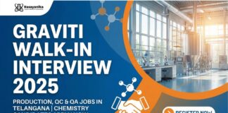 Chemistry Jobs at Graviti | MSc Candidates Attend the Walk-In Interview 