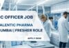 QC Officer Job at Galentic Pharma Mumbai | Fresher Role Freshers Chemistry Jobs at Galentic Pharma | QC Officer Job
