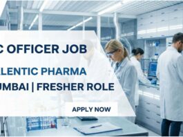 Freshers Chemistry Jobs at Galentic Pharma | QC Officer Job  