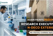 MSc Chemistry Jobs at Asian Paints | Apply for Research Executive Role MSc Chemistry Jobs at Asian Paints | Apply for Research Executive Role