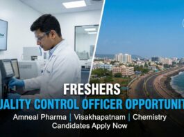 Freshers Quality Control Jobs at Amneal Pharma | MSc Chemistry Jobs