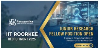 IIT Roorkee Recruitment 2025: Junior Research Fellow Position Open