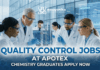 Apotex Inc Hiring for Quality Control Jobs – Freshers Welcome Quality Control Jobs at Apotex | Chemistry Graduates Apply Now