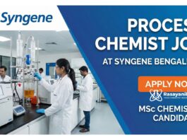  Chemist Jobs at Syngene | MSc Chemistry Candidates Apply Now