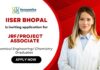 IISER Bhopal Recruitment: JRF Jobs | Chemistry Graduates Apply Now