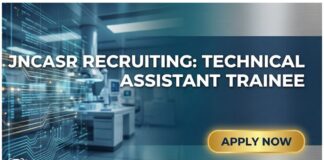 JNCASR Recruitment 2025: Technical Assistant Jobs | Apply Now