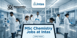 Intas Walk-In for M.Sc Candidates – Hyderabad Recruitment Drive MSc Chemistry Jobs at Intas | Apply Now For The Role