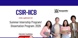 Internship Program 2026 at CSIR-IICB | Chemistry Candidates, Apply Now