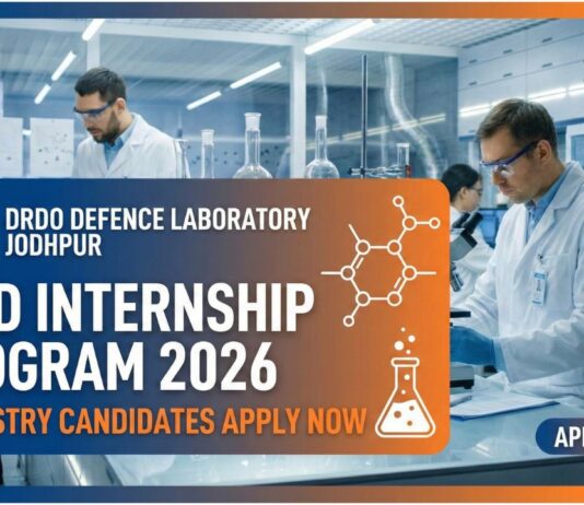 DRDO Careers | Paid Internship Program 2026 | Chemical Science Candidates Apply
