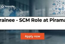 Piramal Careers Trainee-SCM Apply Now for the Chemistry Job