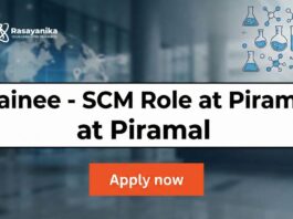 Piramal Careers: Trainee-SCM | Apply Now for the Chemistry Job