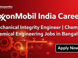 ExxonMobil India Careers: Mechanical Integrity Engineer Chemical Engineering Jobs in Bangalore
