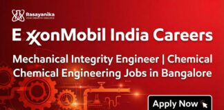 ExxonMobil India Careers: Mechanical Integrity Engineer Chemical Engineering Jobs in Bangalore