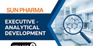 Sun Pharma Careers: Executive Jobs | MSc Chemistry Graduates Apply Now