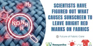 Scientists have figured out what causes sunscreen to leave bright red marks on fabrics