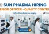 Quality Control Officer Jobs at Sun Pharma | MSc Chemistry Jobs