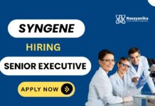 Chemistry Job at Syngene | MSc Chemistry Graduates Apply Now Syngene Career: Senior Executive | Chemistry Graduates Apply Now
