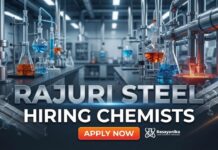 Chemist Jobs at Rajuri Steel | BSc Chemistry Graduates Apply Now