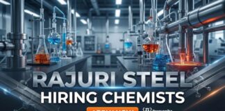 Chemist Jobs at Rajuri Steel | BSc Chemistry Graduates Apply Now