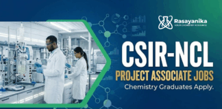 Project Associate Jobs at CSIR-NCL | Chemistry Graduates Apply