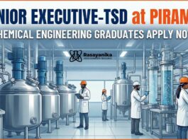 Senior Executive TSD – Piramal Careers | Chemical Engineering Jobs