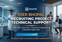 IISER Bhopal Recruitment: Project Technical Support | Apply Now for Chemistry Jobs