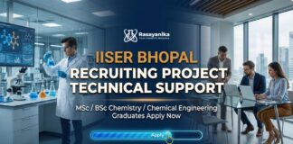 IISER Bhopal Recruitment: Project Technical Support | Apply Now for Chemistry Jobs
