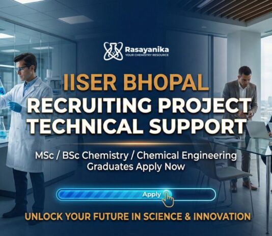IISER Bhopal Recruitment: Project Technical Support | Apply Now for Chemistry Jobs