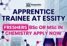 Apprentice Trainee Role at Essity Goa | Apply Now Freshers Chemistry Jobs at Essity Goa | Apply Now for Apprentice Trainee Role